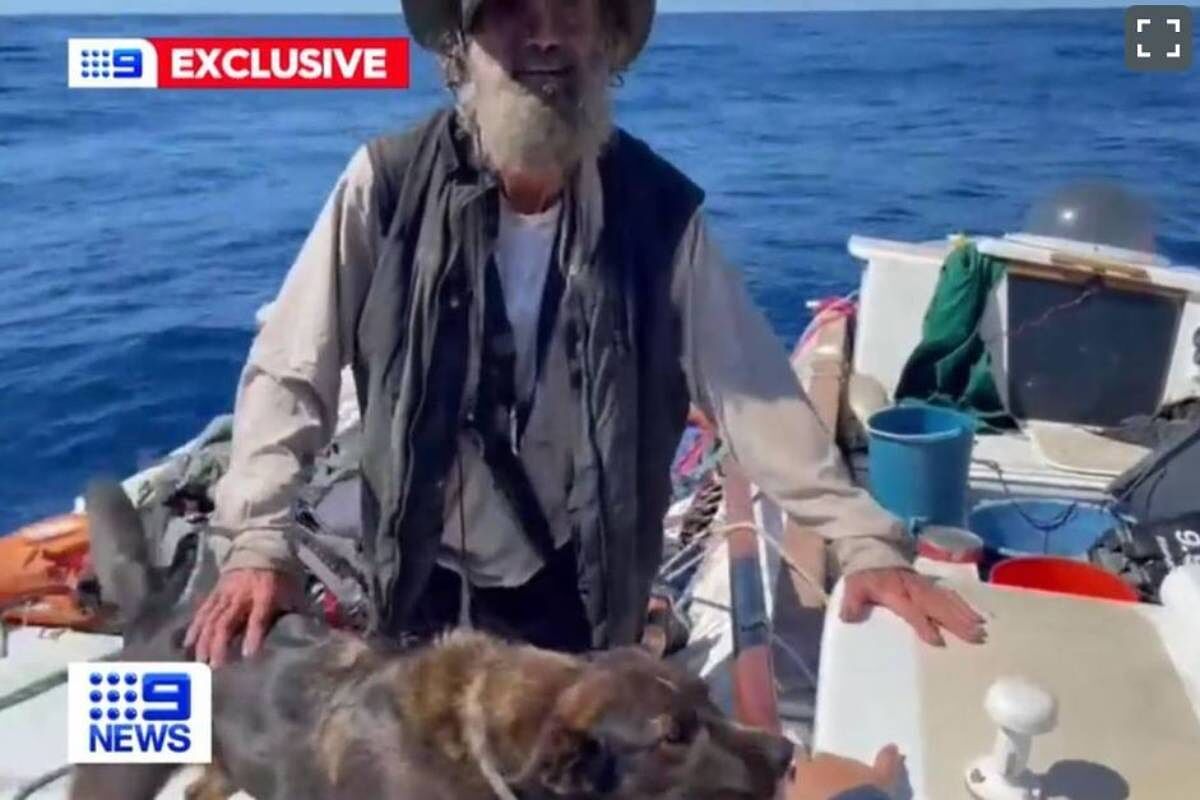 Tim Shaddock y su perra Bella, náufragos que sobrevivieron dos meses a la deriva en el Pacífico a base de pescado crudo