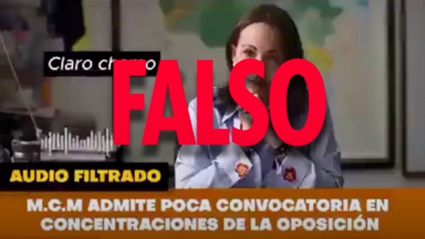 Desmienten presunto audio viral de María Corina hablando de poca movilización