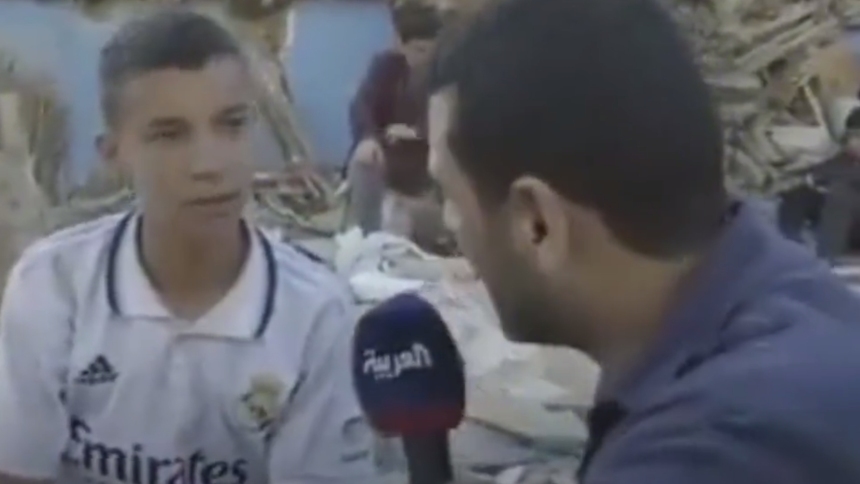 El Real Madrid quiere llevarse a España al niño del vídeo viral que perdió a toda su familia en el terremoto de Marruecos