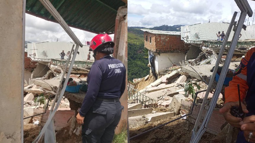 Varias casas colapsaron en Petare el 24 de septiembre tras fuertes lluvias