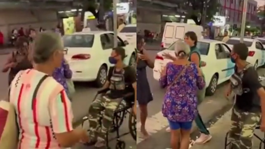 ¿El vídeo viral del milagro?  de un hombre que se levantó de su silla de ruedas por un susto