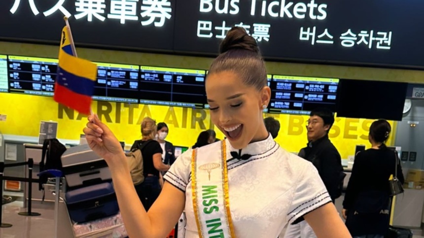 Miss Internacional Venezuela llegó a Japón, pero se perdieron cinco maletas con la ropa del certamen