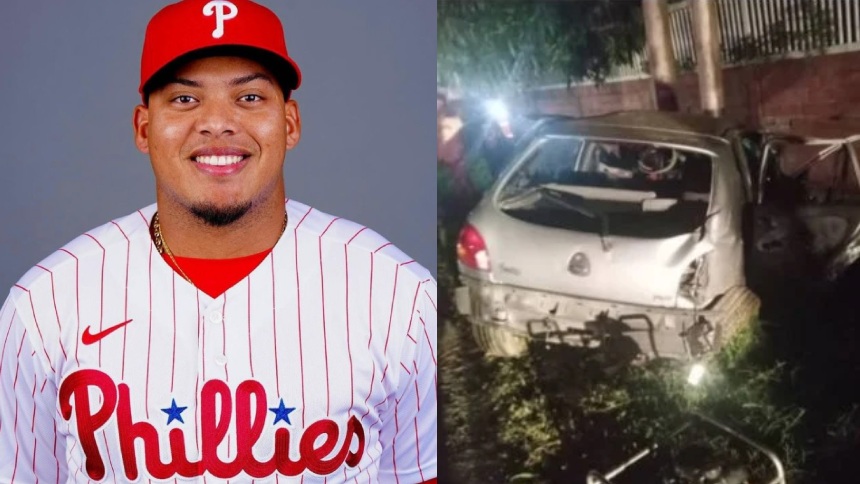 Muere prospecto venezolano de los Filis de Filadelfia en accidente de Charallave, volcó su camioneta