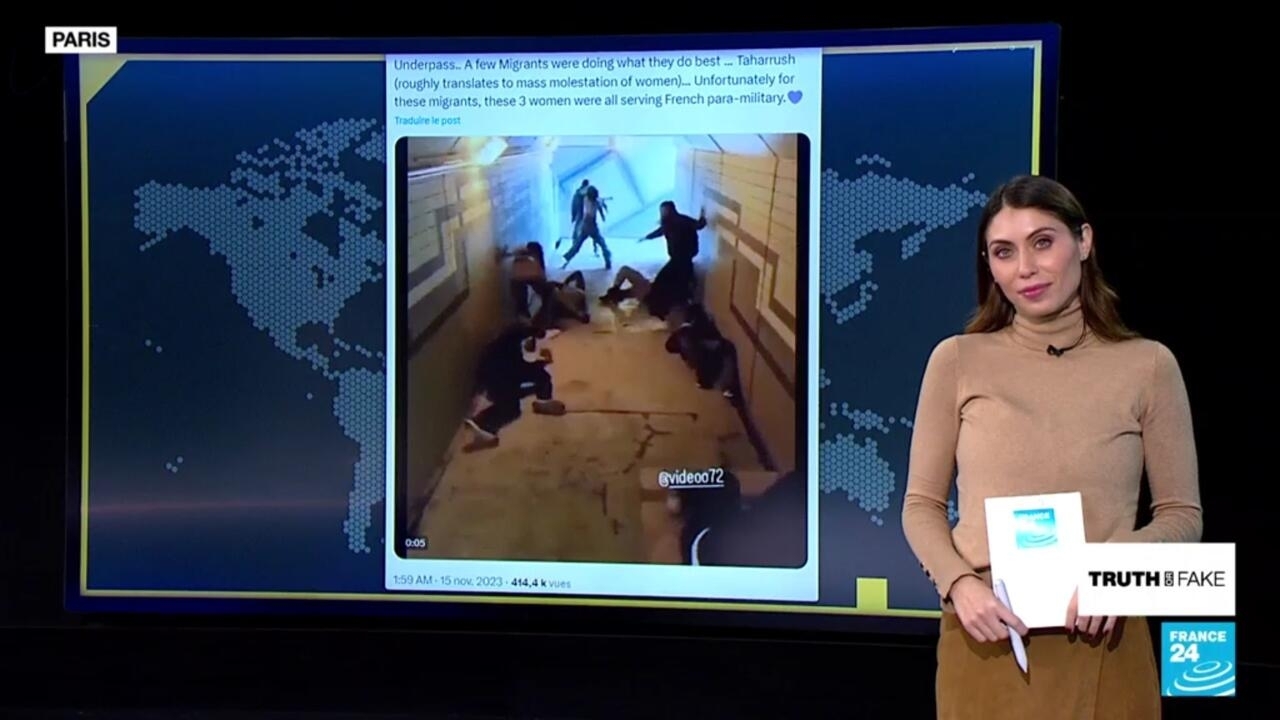 Este vídeo no muestra a inmigrantes musulmanes atacando a mujeres en el metro de París