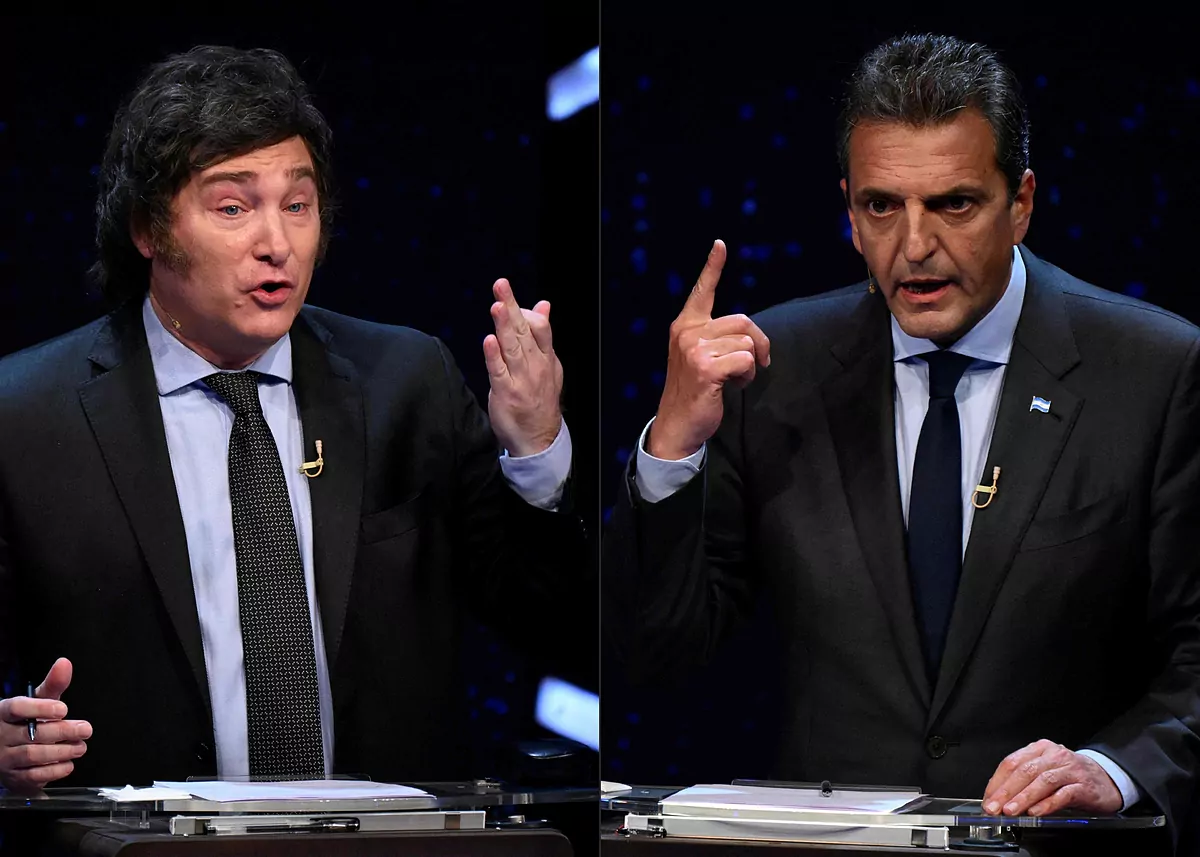 Massa domina psicológicamente a Milei en un debate presidencial con gran audiencia en Argentina