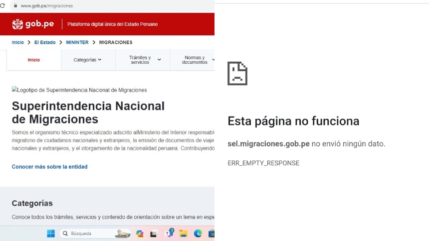 Supuestamente hackearon la web de Migración Perú antes del partido de la Vinotinto