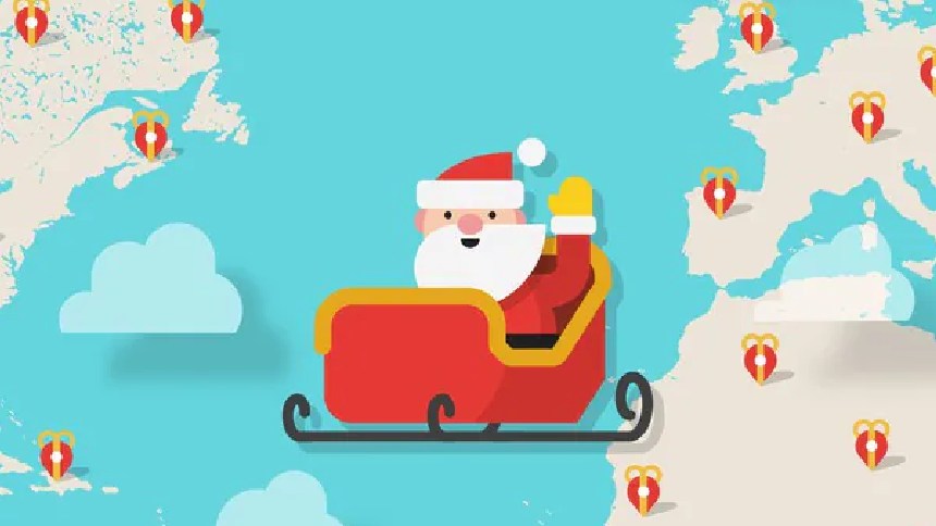 Sigue el viaje de Papá Noel alrededor del mundo