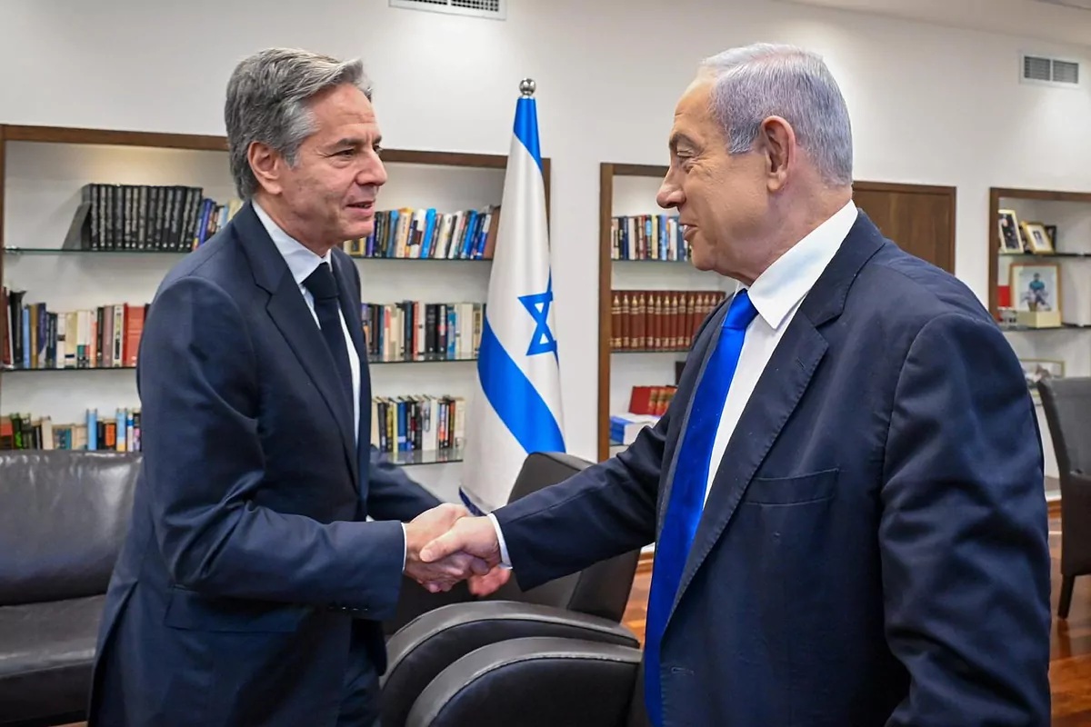 Blinken presiona a Netanyahu en su reunión sobre la necesidad de "asegurar una paz duradera" para Israel y la región
