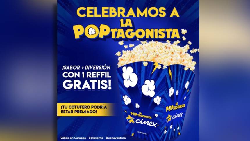 ¡Celebra el Día de la Cotufa en Cinex con Poptagonista!