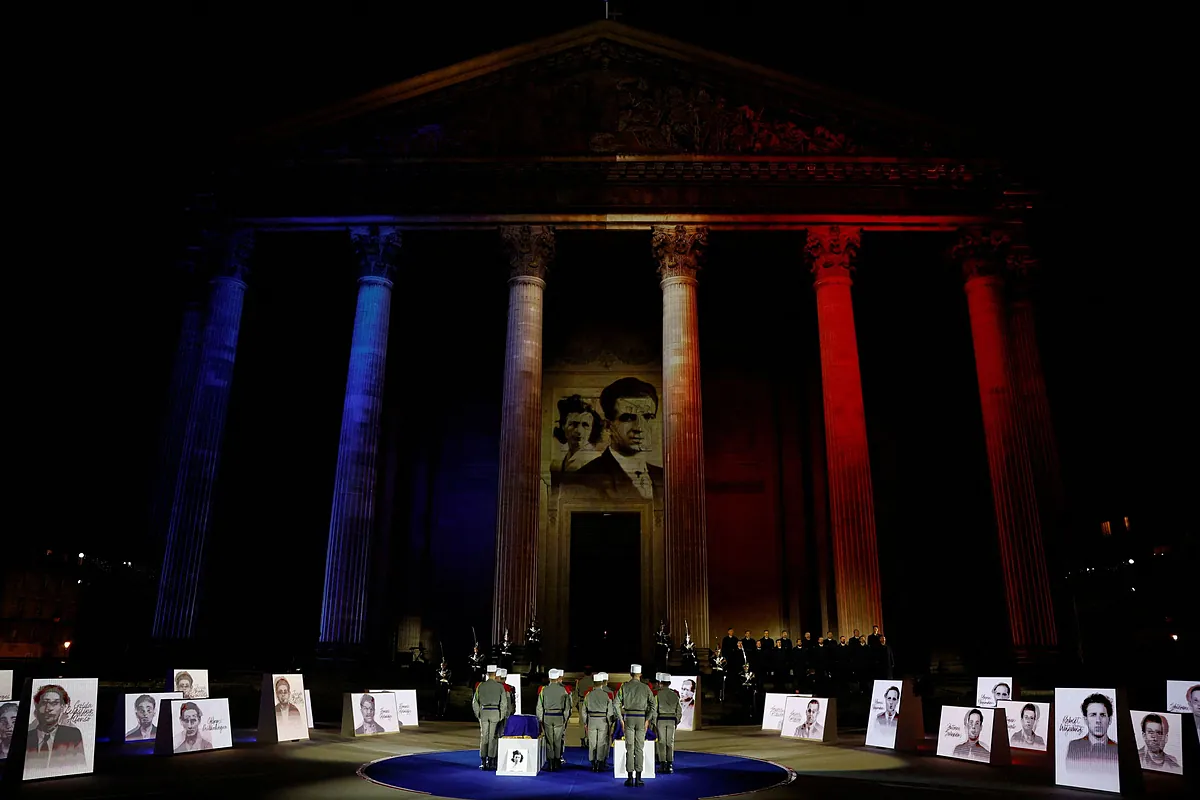 Marine Le Pen asiste a la ceremonia de toma de posesión de un líder antifascista en el Panteón