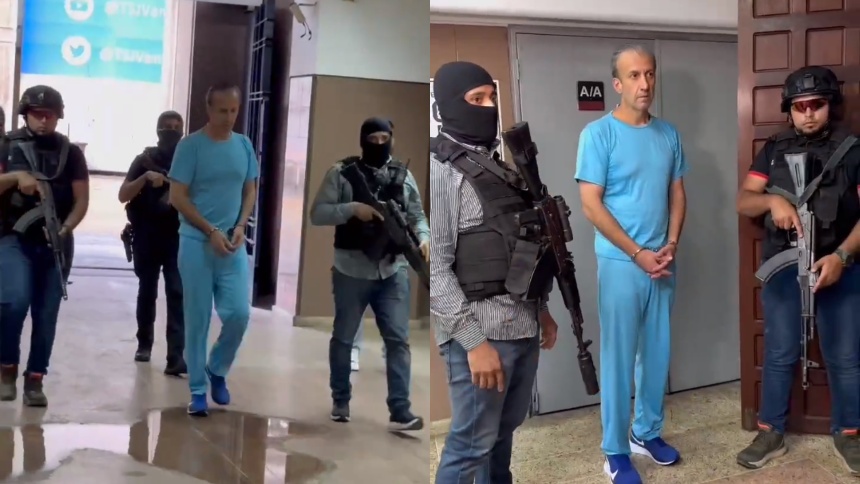 Filtran videos de Tareck El Aissami y Samark López llegando al Palacio de Justicia para ser imputados